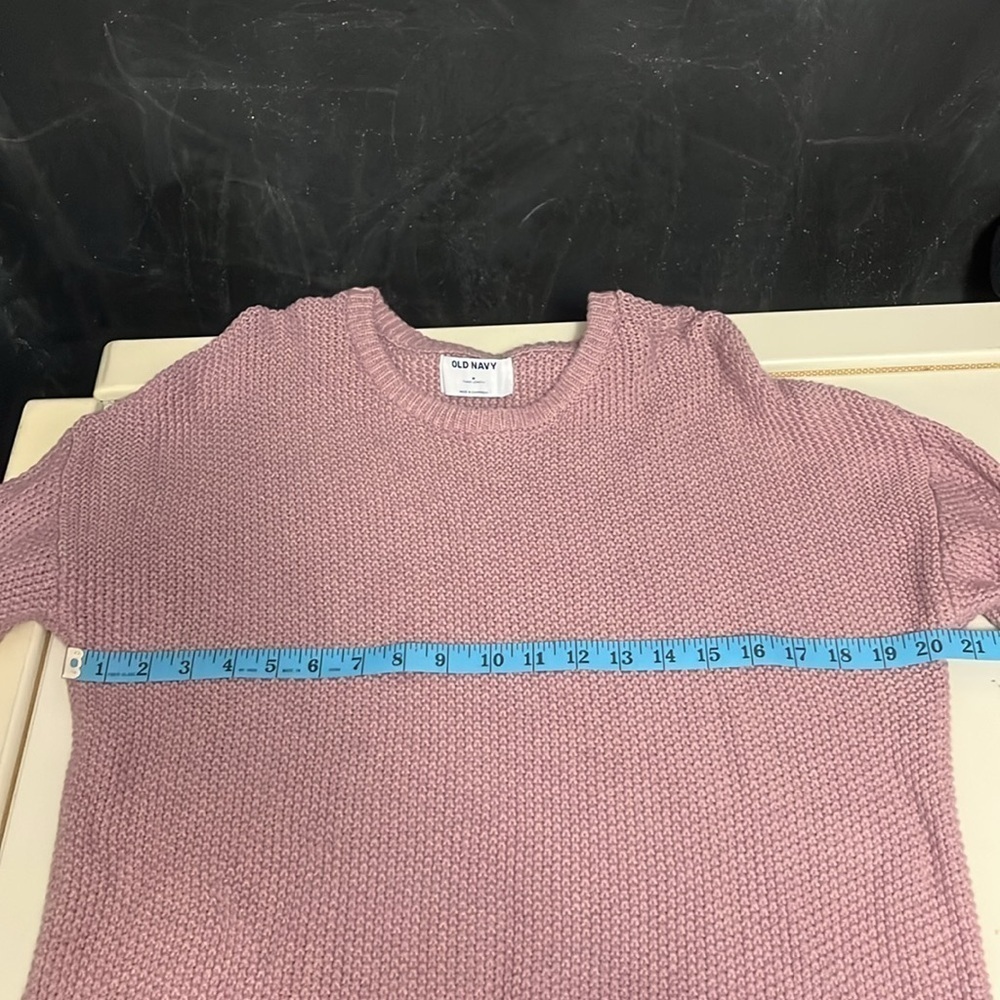Old Navy- hunter green tunic length sweater - Picture 4 of 5